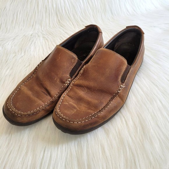 Cole Haan Mens Sz 9.5 Loafer Brown Leather Slip On Dress Driving Shoes 12602 main image 10